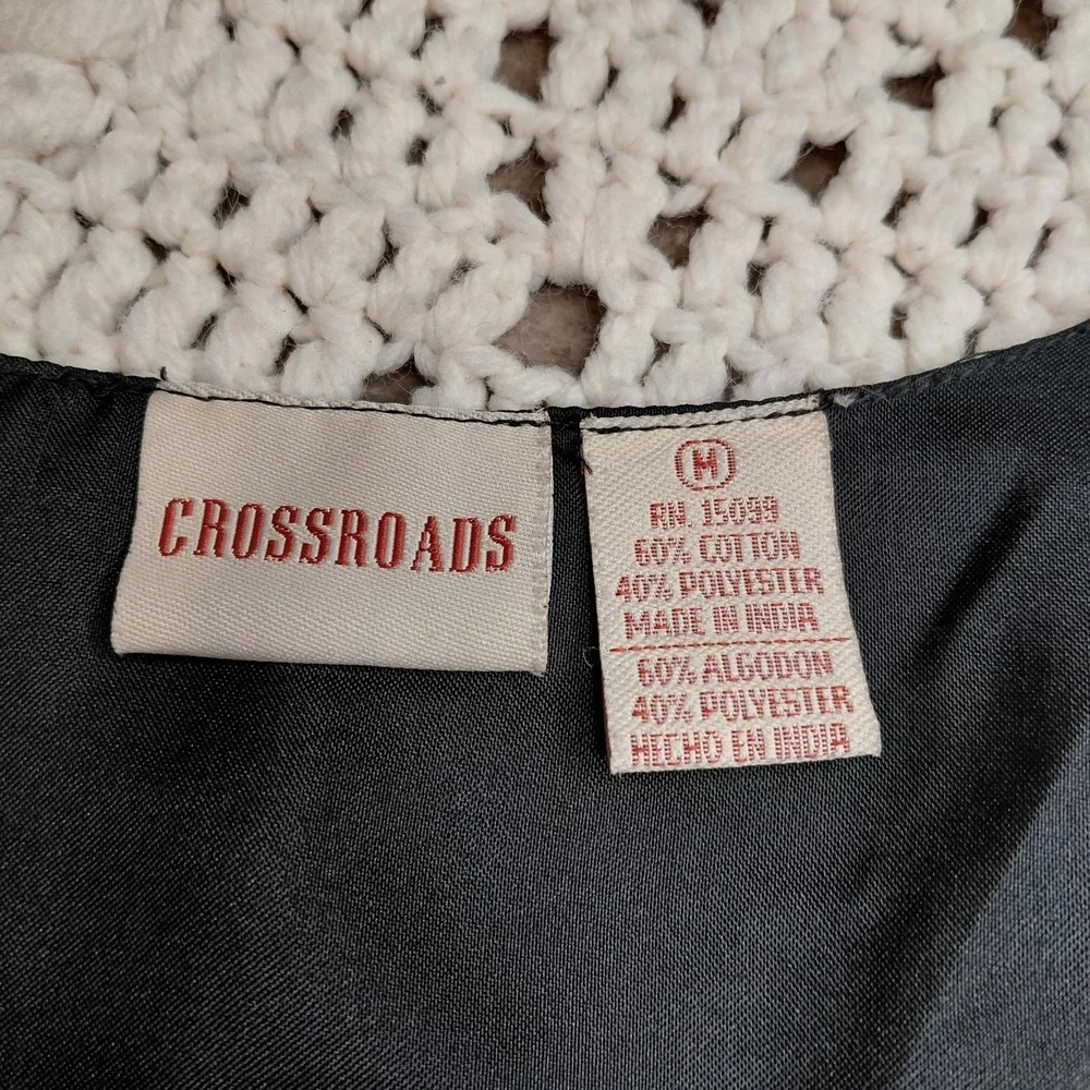 Vtg Crossroads Southwestern Woven Boho Vest M Festival‎ Tapesty Rug Rodeo Queen